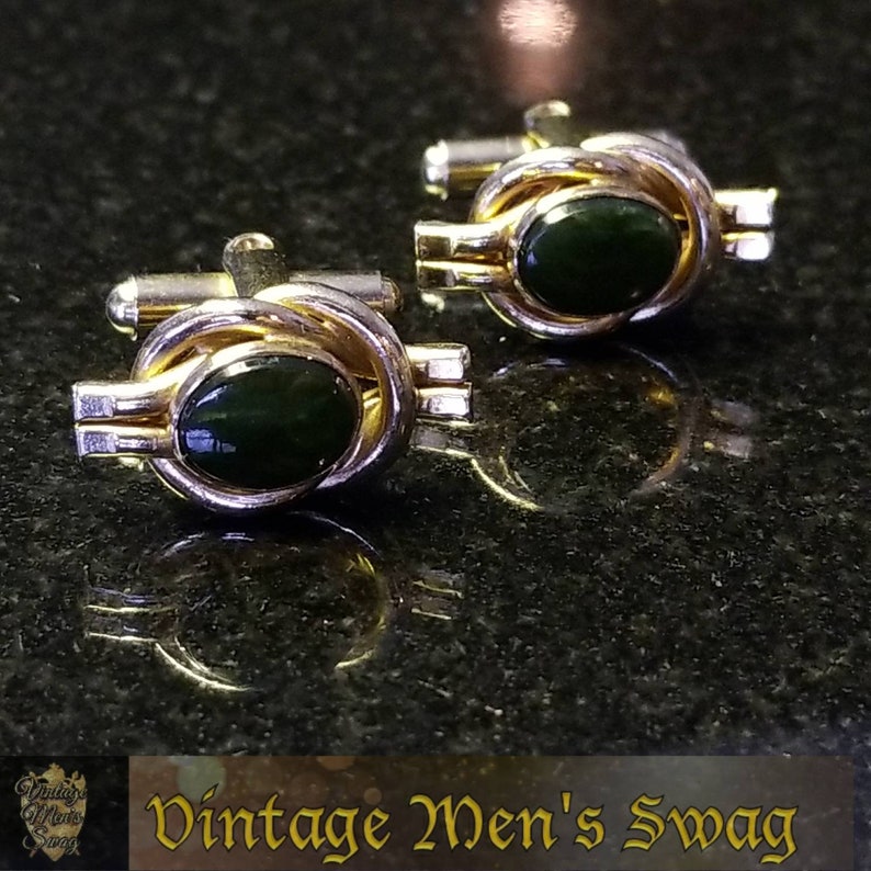 Vintage onyx cufflinks offered by Vintage Men/'s Swag Adg-20