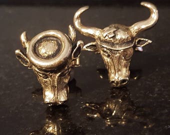 vintage cufflinks Swank cow steer &quot;Bum Steer / Holy Cow&quot; Designers Collection offered by Vintage Men&#39;s Swag U5