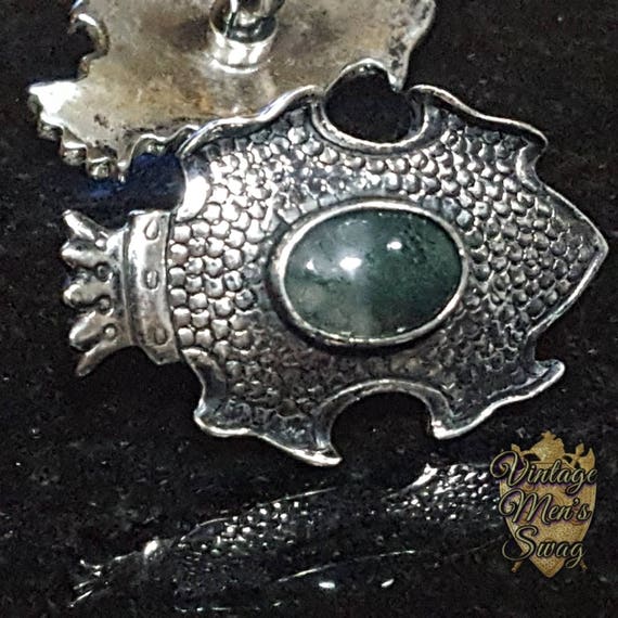 Imposing Vintage cufflinks Swank giant crest with… - image 6