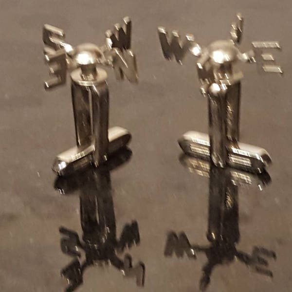 Unique and rare! Vintage cufflinks Hickok weather vane figural offered by Vintage Men's Swag fw-2