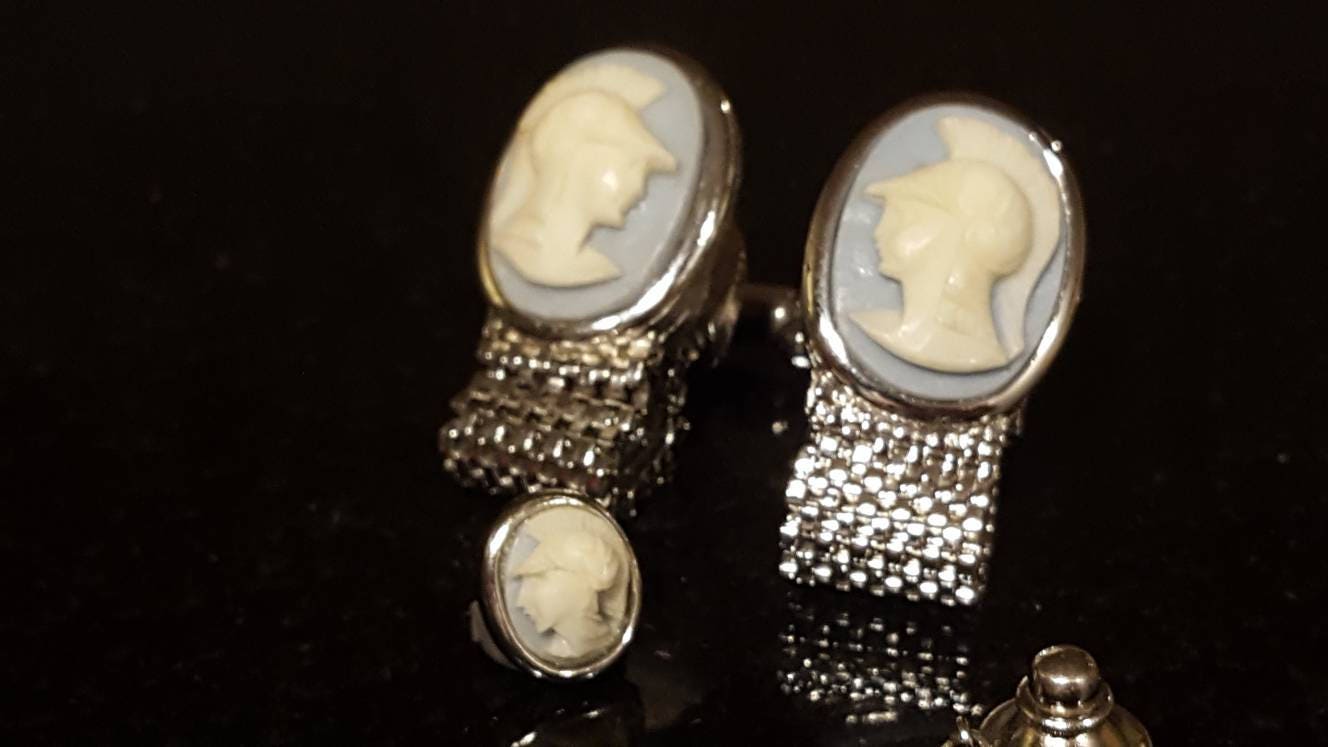 Épingle De Cravate Vintage Hickok Avec Camée Rootbeer Des Années 1970 - Occasion, Style Tie Tack