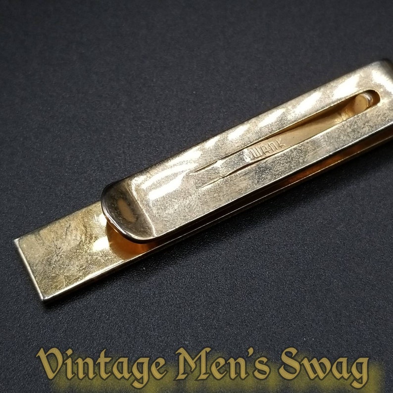 Vintage tie bar by Swank real leather offered by Vintage Men/'s Swag sc-8