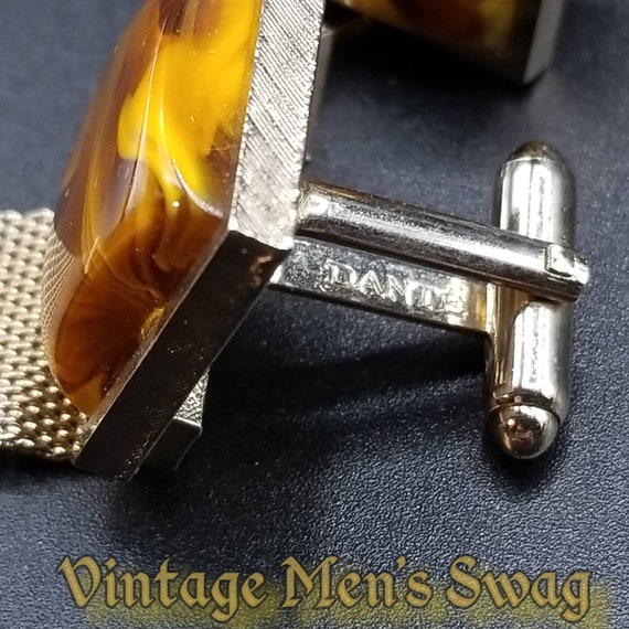 Vintage cufflinks over the cuff wrap around mesh … - image 3