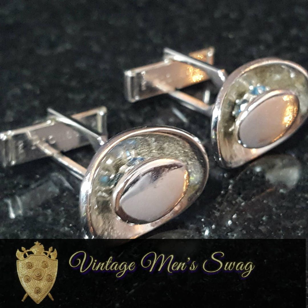 Boutons De Manchette Vintage Art Déco - Forme Voiture Plaqués Or - Pour Mariage