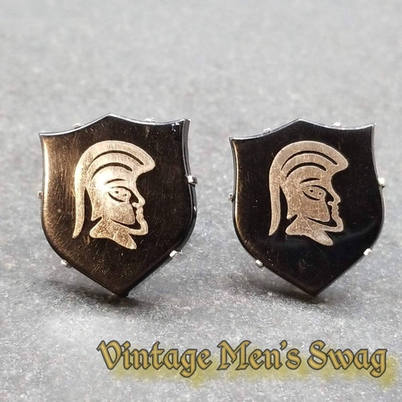 vintage cufflinks Swank Spartan 1950s rockabilly blue Designers Collections original box offered by Vintage Men/'s Swag DR-1