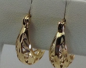 Gold plated Sterling silver hoop earrings