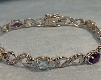 Sterling Silver Gemstone Bracelet