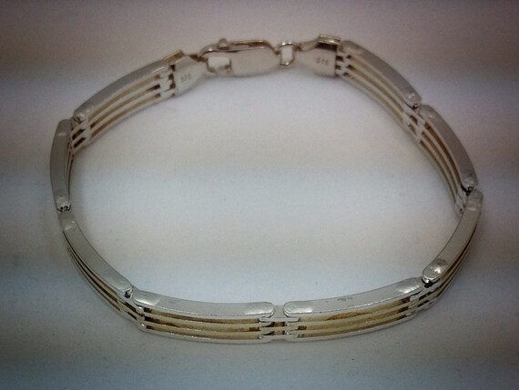 Sterling silver 7 1/4" bracelet. - image 5