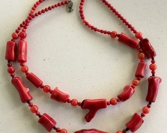 Chunky Red Coral Necklace