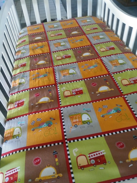 fire truck crib bedding