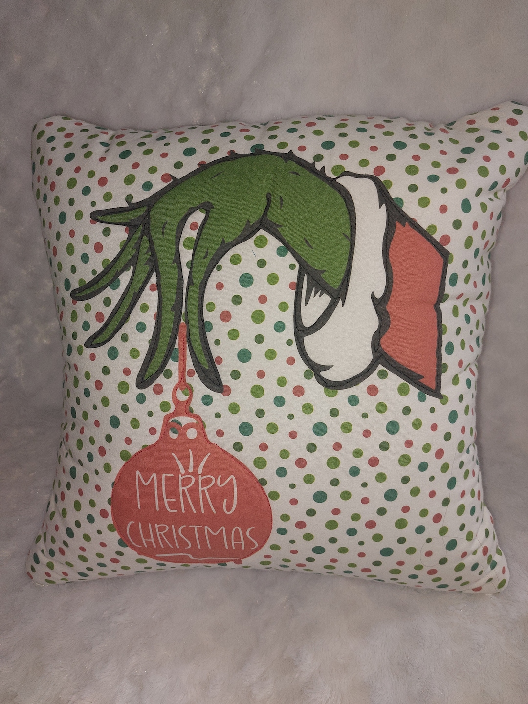 Grinch Sofa Pillow / How the Grinch Stole Christmas Pillow / Seuss