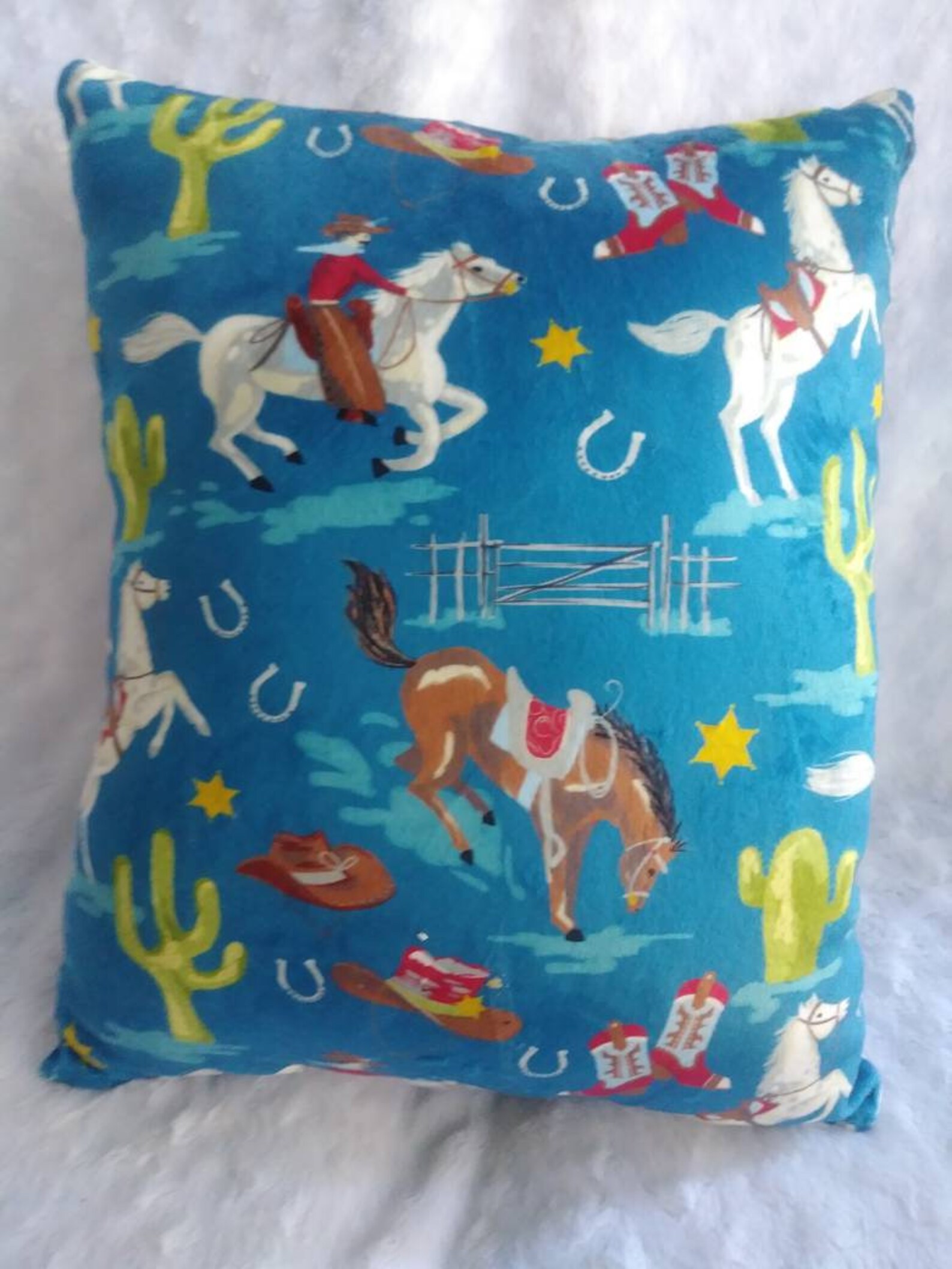 Cowboy Crib Bedding Set/cotton Flannel Infant Bedding / Blue Etsy