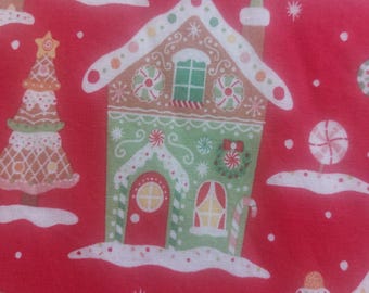 Christmas Cotto  Mini Crib Sheet: Gingerbread Man Candycane Print Mini Gingerbread Nursery