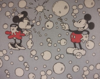 Mickey and Minnie Mouse Throw Pillow: Bubble Print Nursery Decor