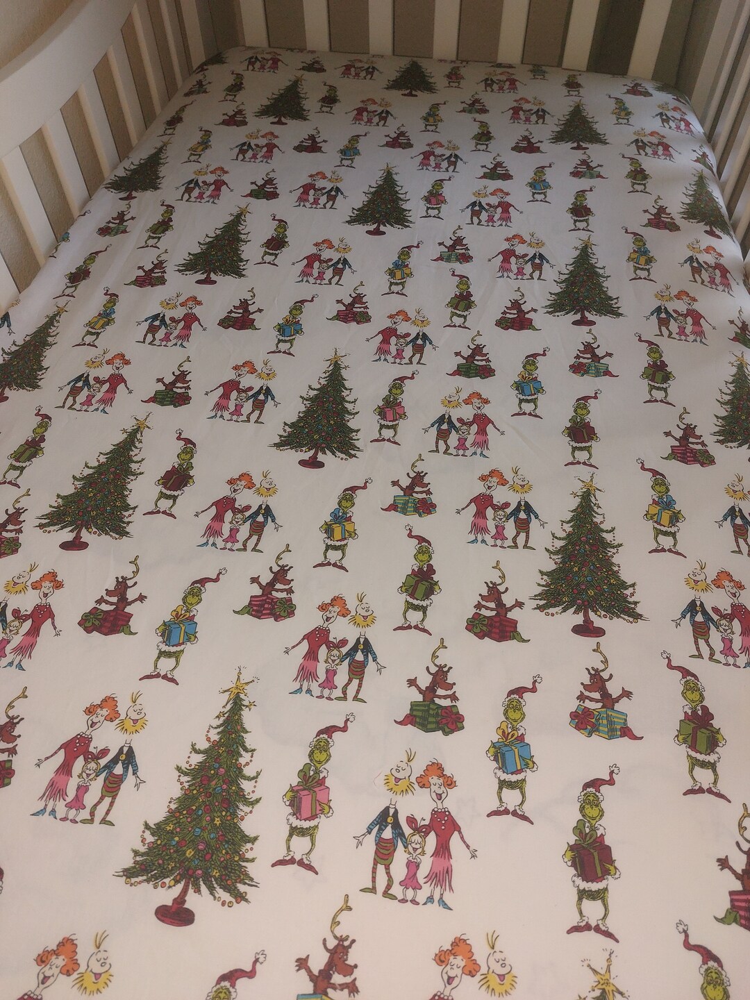 Grinch Crib Bedding / How the Grinch Stole Christmas Toddler Bedding