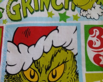 Grinch Pillow Throw Pillow / How The Grinch Stole Christmas Sofa  Pillow / Dr. Seuss White Pillow/ Grinch Christmas Bed Pillow