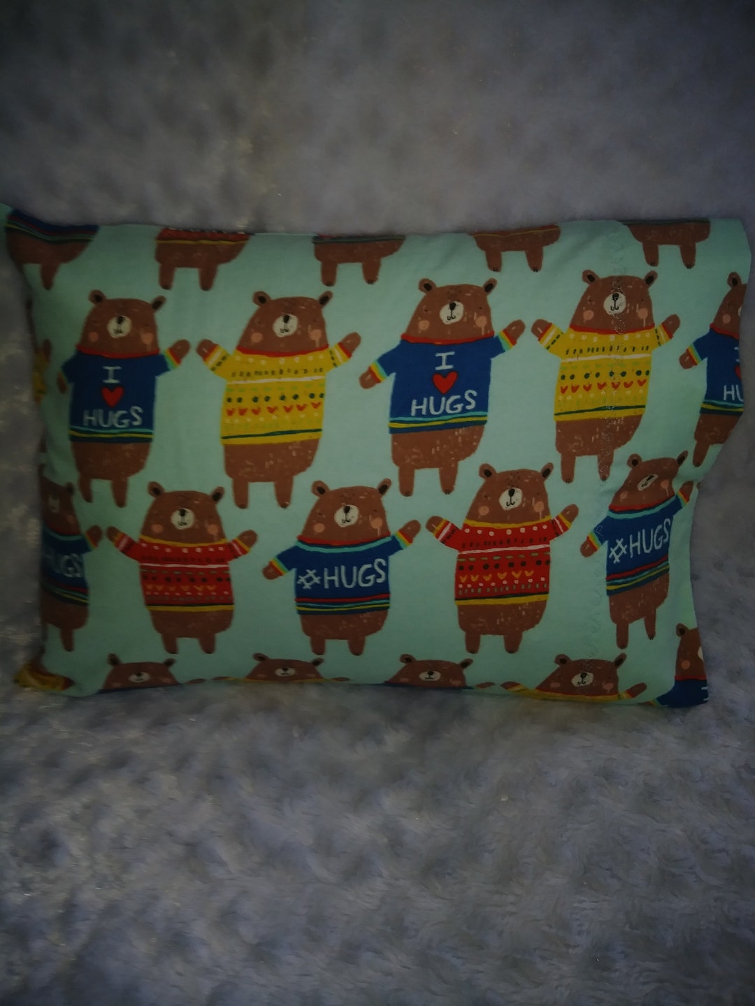 Toddler Pillowcase / Forest Animals Flannel Toddler Bedding / Camping
