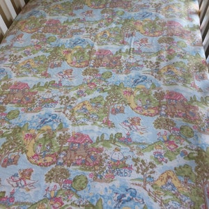 Mother Goose Crib Bedding /Heart Pillow /Mother Goose Flannel Infant Bedding/Fairy Tale Flannel  Fitted Crib Linen /Toddler Fitted Bed Sheet