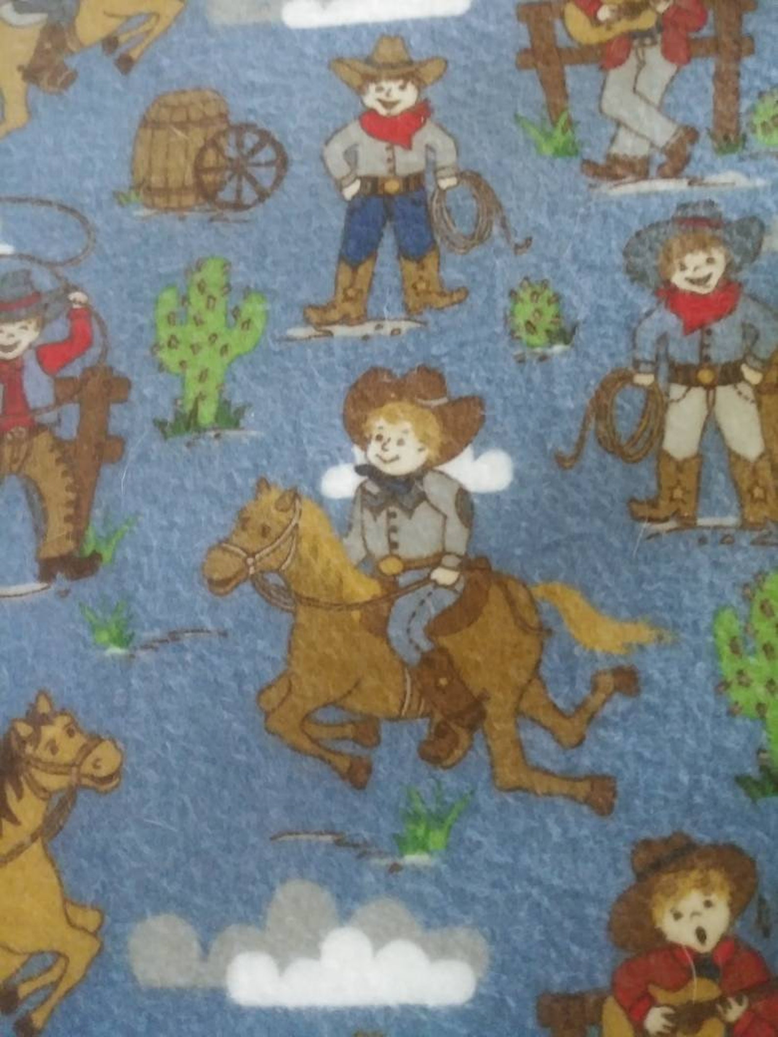 Cowboy Crib Bedding Set/cotton Flannel Infant Bedding / Blue Etsy
