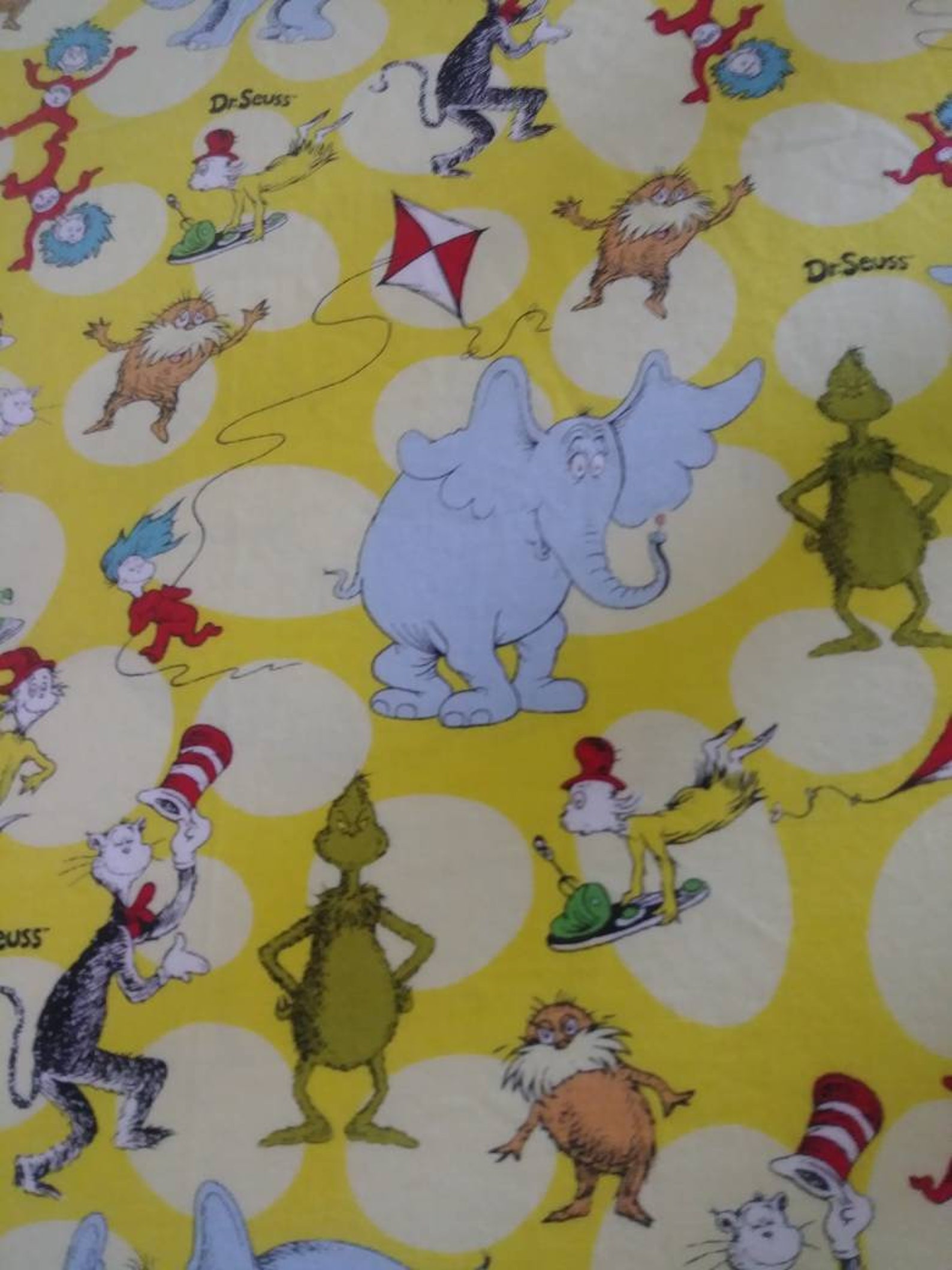 Dr. Seuss Crib Bedding /cat in the Hat Cotton Infant Bedding / Etsy