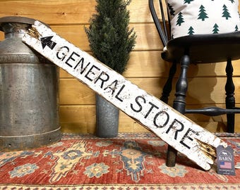 General Store Wood Sign | Farmhouse Kitchen, Country Kitchen & Primitive Decor