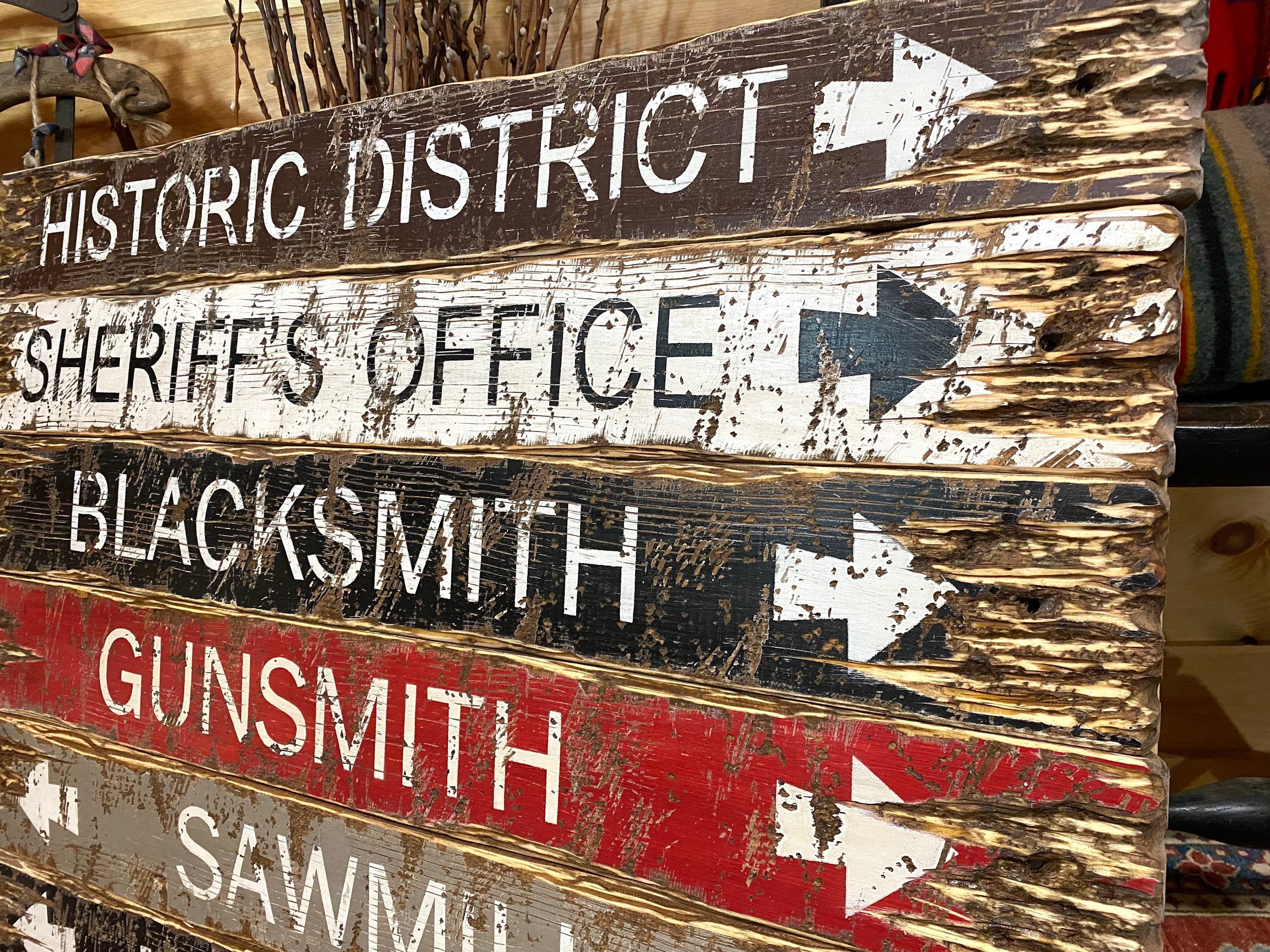 Smith Sign Primitive Blacksmith Wood Sign Set | Rustic Historic Signs - Etsy