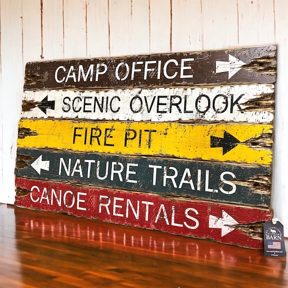 Rustic National Park Sign Set – Cabin Wall Art, Lodge & Lake House Décor, Hiking and Camping