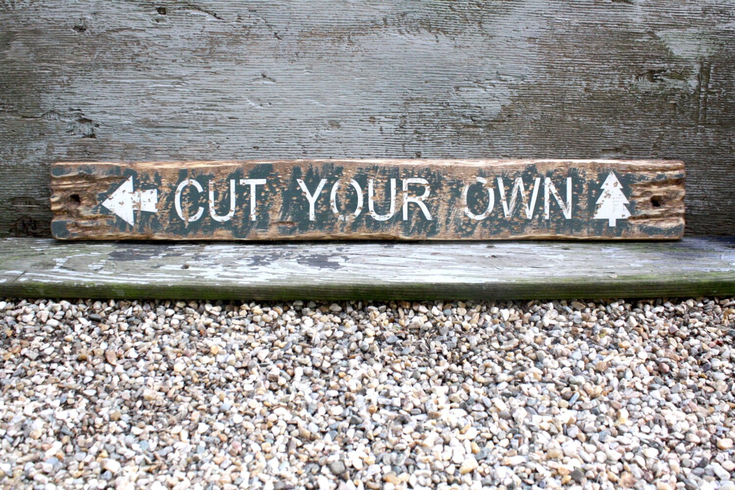Cut Your Own Sign Christmas Tree Sign Christmas Decor Rustic Etsy