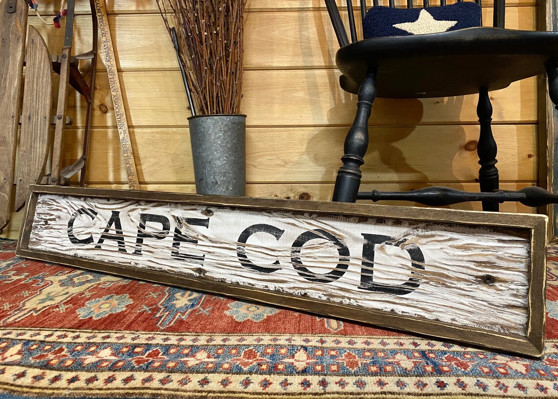 Cape Cod Massachusetts Sign Coastal Wood Sign Beach Decor Etsy
