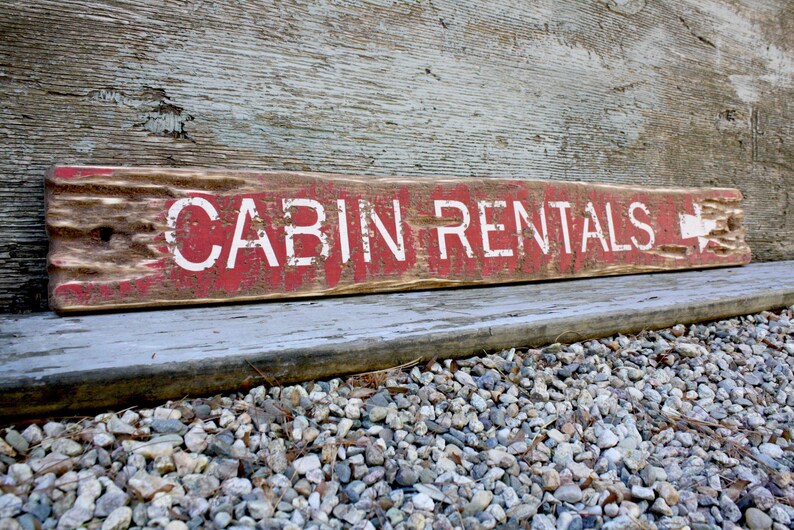 In Stock Cabin Rentals Sign Rustic Decor Cabin Decor Rustic Etsy