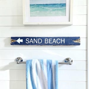 Acadia National Park Sign, Rustic Maine Coastal Sand Beach Decor