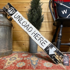 Unload Here Ski Lift Wood Sign, Rustic Skiing Gift - Etsy