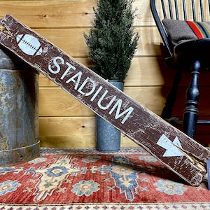 Football Stadium Wood Sign: Fall Game Day Decor
