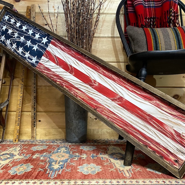Rustic American Flag - Etsy