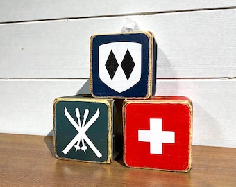 Rustic Ski Tissue Box Cover – Lodge Decor for Ski Cabin or Mountain Home