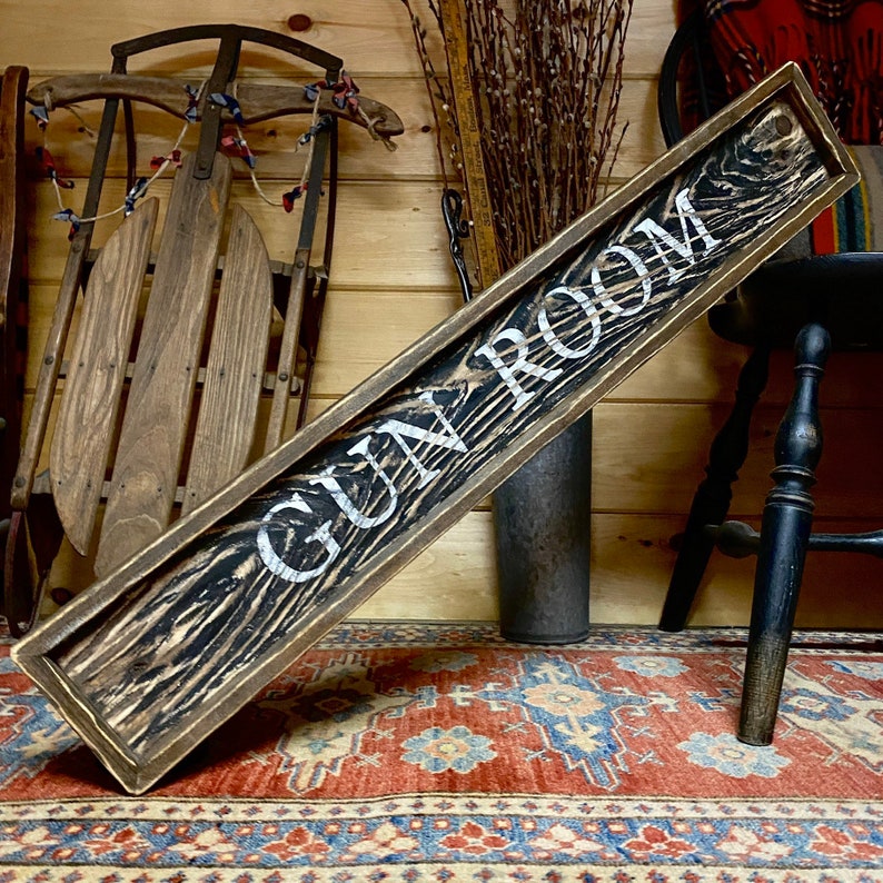 Wood Gun Room Sign Gun Room Decor 2nd Amendment Sign Rustic Etsy