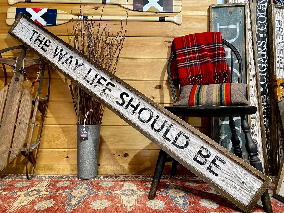 Rustic State of Maine Gift the Way Life Should Be Wood Sign - Etsy