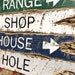 Distressed Golfing Sign Set, Rustic Wood Golf Decor - Etsy