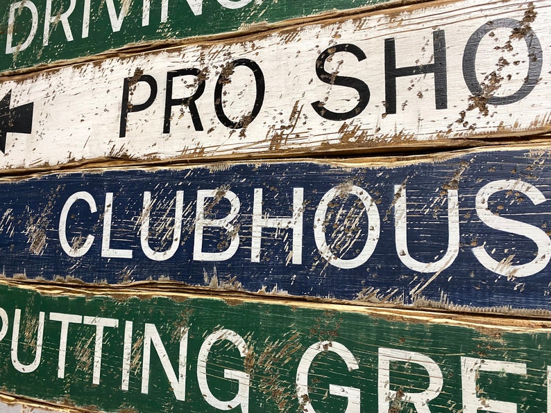 Rustic Golf Signs Rustic Golf Sign Set, Golf Course Home Decor - Etsy