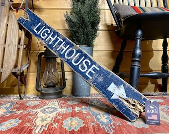 Lighthouse Decor, Coastal Nautical Portland Head Light Sign