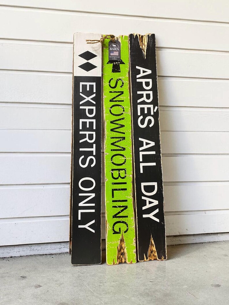 Snowmobile Sign Posts Rustic Snowmobile Sign, Winter Cabin & Lodge Decor - Etsy