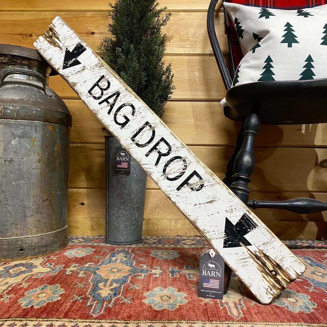 Rustic Golf Signs Bag Drop Golfing Sign – Rustic Golf Course Décor for Home, Cabin ...