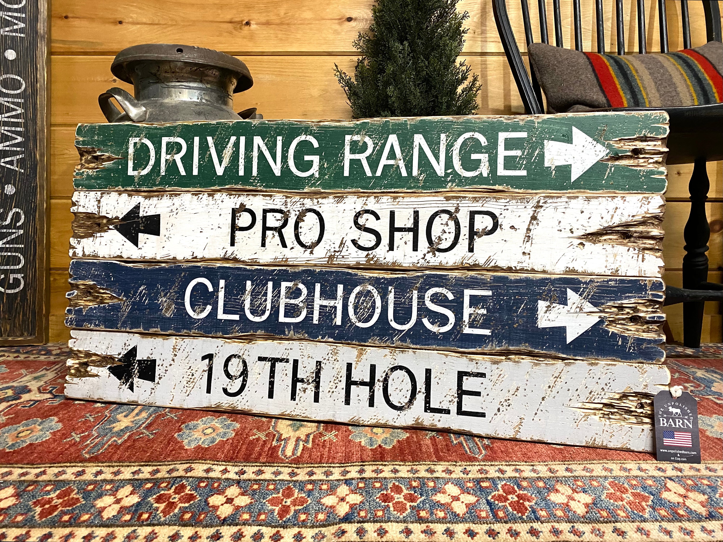 Rustic Golf Signs Distressed Golfing Sign Set, Rustic Wood Golf Decor - Etsy