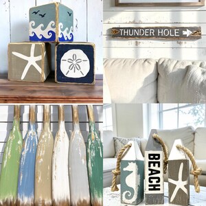 Coastal Tissue Box Cover | Beach House, Ocean Inspired Decor with Starfish & Sand Dollar image 8
