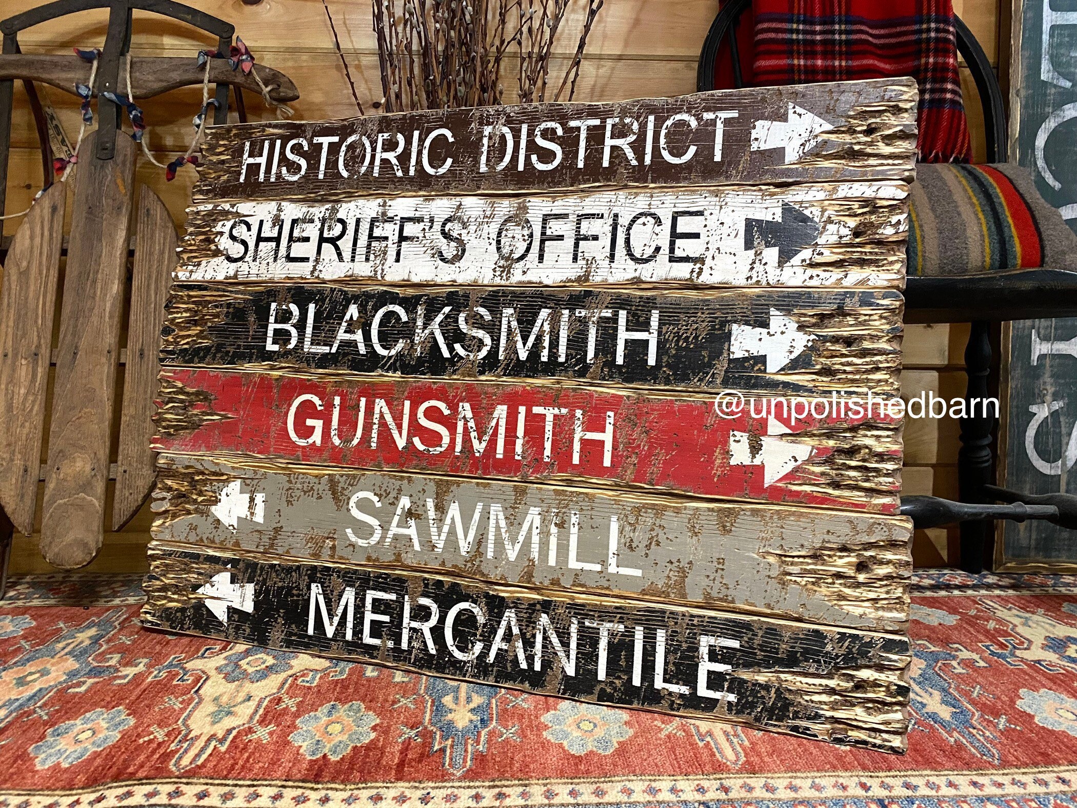 Smith Sign Primitive Blacksmith Wood Sign Set | Rustic Historic Signs - Etsy
