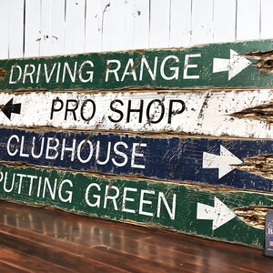 Rustic Golf Signs Golf Sign Set: Driving Range, Pro Shop, Clubhouse Decor - Etsy