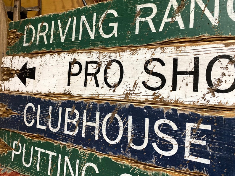 Rustic Golf Signs Golf Sign Set: Driving Range, Pro Shop, Clubhouse Decor - Etsy