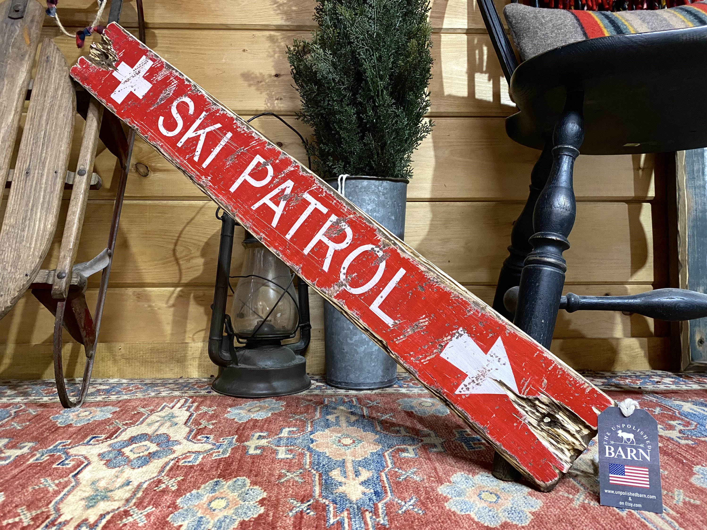 Wood Ski Patrol Sign Directional Ski Trail - Etsy België