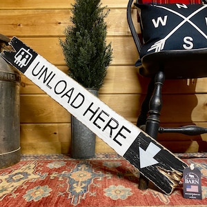 Unload Here Ski Lift Wood Sign, Rustic Skiing Gift - Etsy