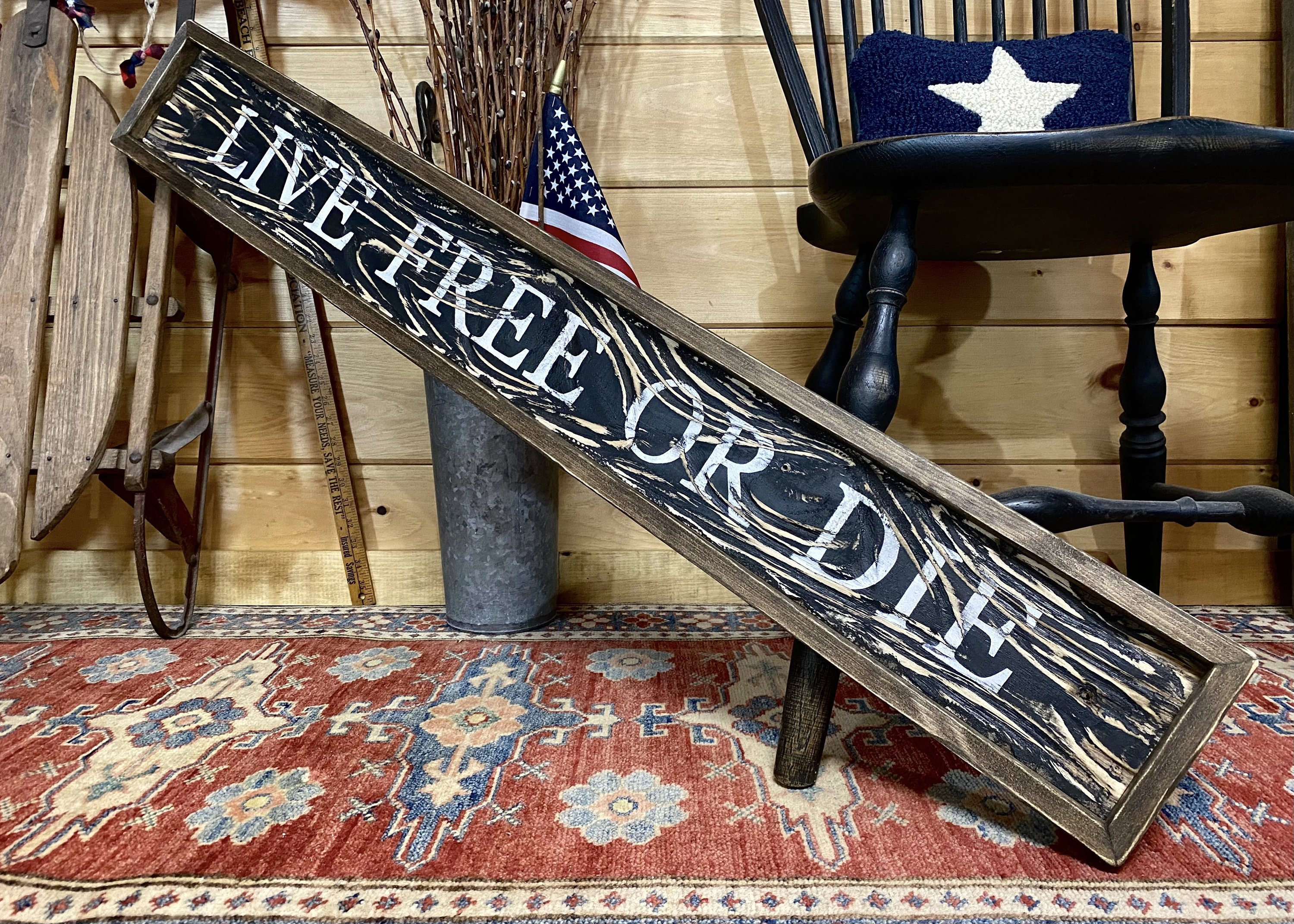 Live Free or Die New Hampshire Sign | Rustic 2nd Amendment Cabin & Man ...